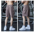 Mens Sports Cargo 95%cotton 5%spandex Shorts A-290 print logo 35