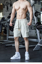 Mens Sports Cargo 95%cotton 5%spandex Shorts A-290 print logo 39