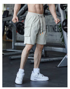 Mens Sports Cargo 95%cotton 5%spandex Shorts A-290 print logo 40