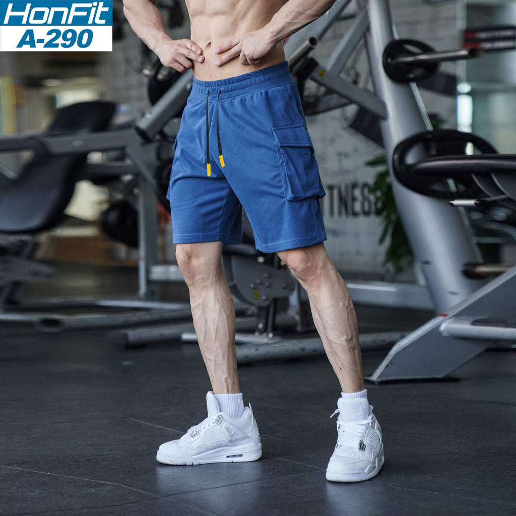 Mens Sports Cargo 95%cotton 5%spandex Shorts A-290 print logo 16