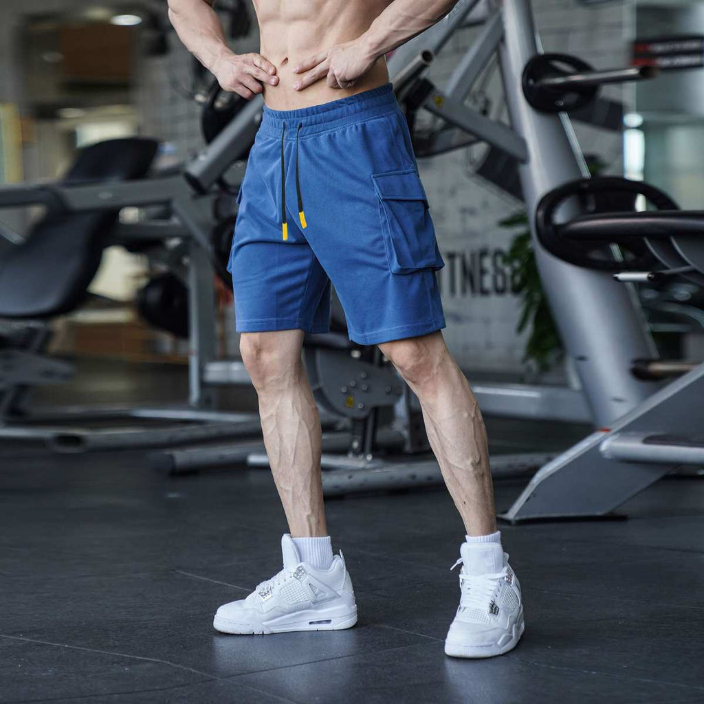 Mens Sports Cargo 95%cotton 5%spandex Shorts A-290 print logo 20