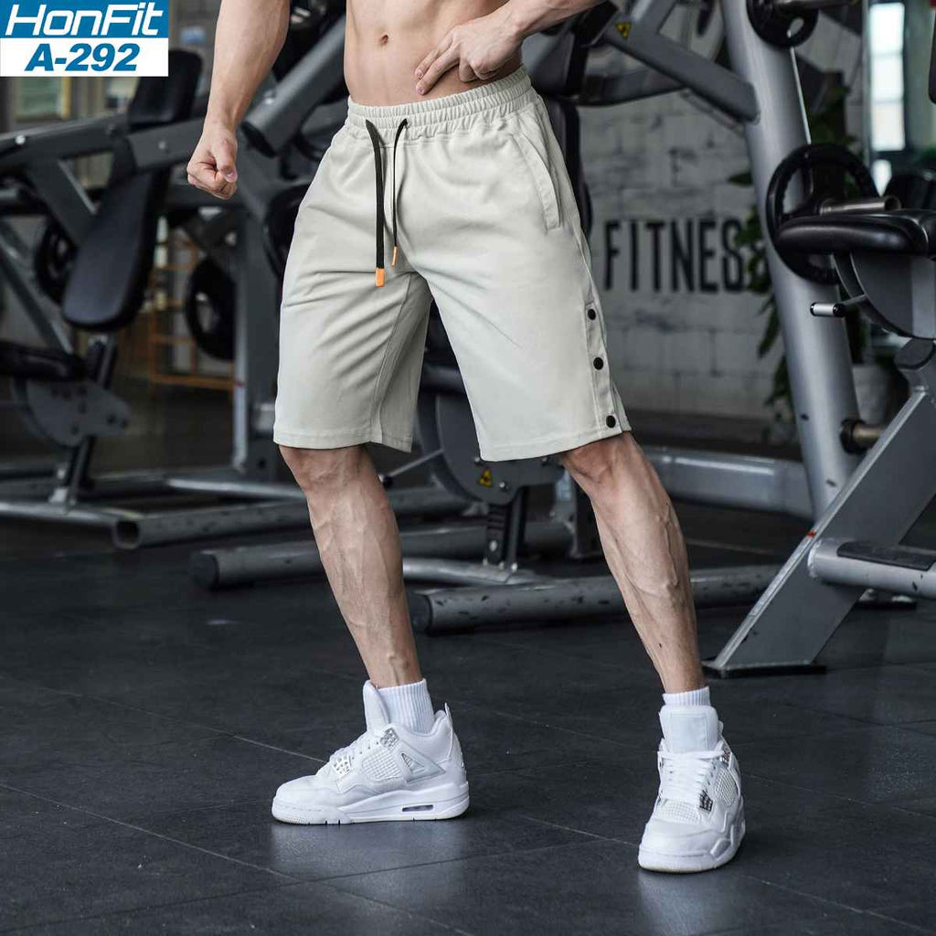 Mens Casual Fitness 90% Cotton 10% Polyester Shorts A-292 print logo 11