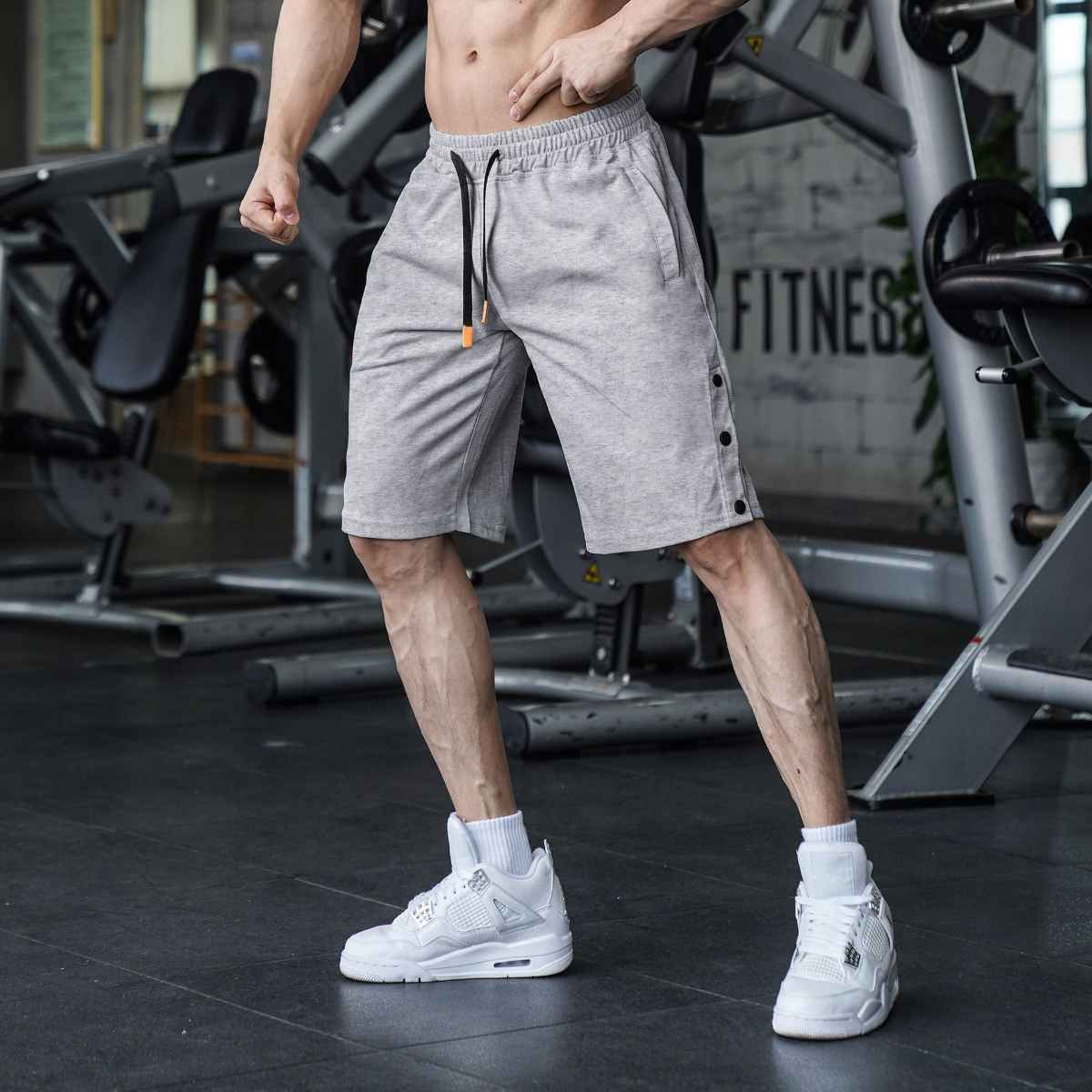 Mens Casual Fitness 90% Cotton 10% Polyester Shorts A-292 print logo 40