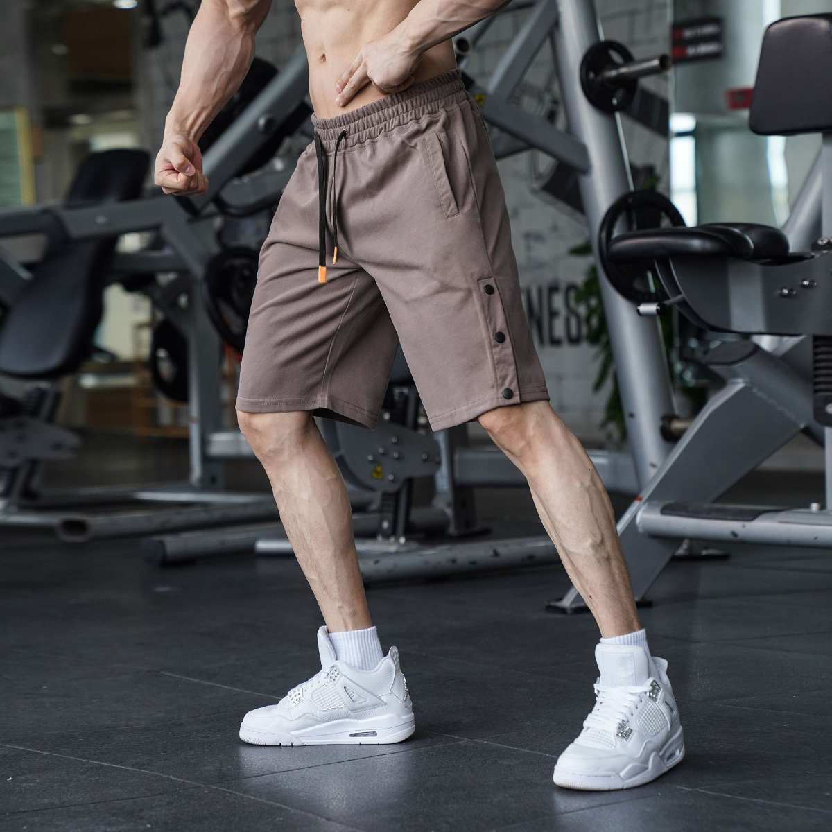 Mens Casual Fitness 90% Cotton 10% Polyester Shorts A-292 print logo 20
