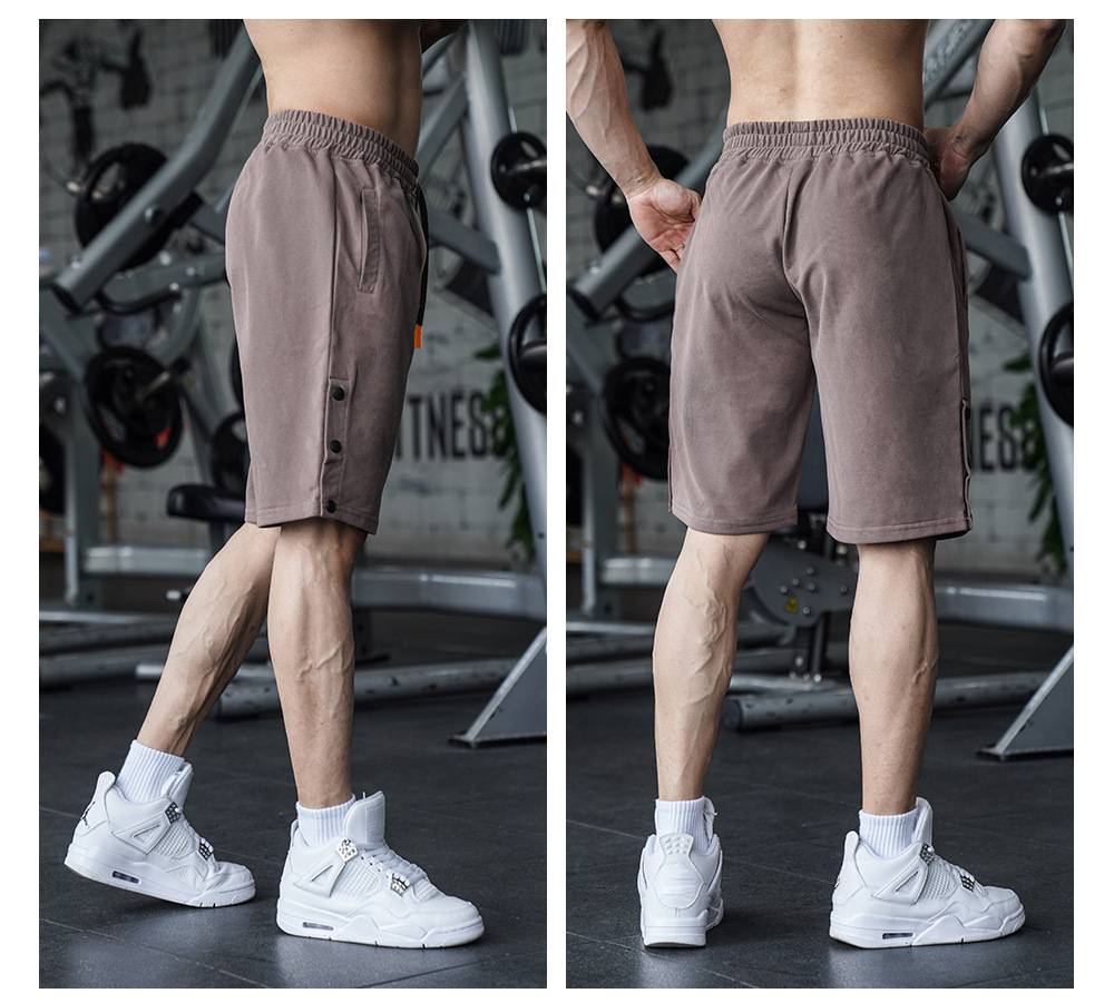 Mens Casual Fitness 90% Cotton 10% Polyester Shorts A-292 print logo 32