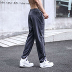 Mens Sports Workout 49%cotton 43%poylester 8%spandex Pants A-338 print logo 9