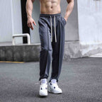 Mens Sports Workout 49%cotton 43%poylester 8%spandex Pants A-338 print logo 10