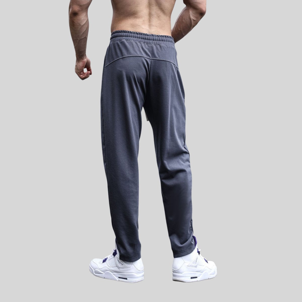 Mens Sports Workout 49%cotton 43%poylester 8%spandex Pants A-338 print logo 2
