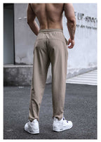 Mens Sports Workout 49%cotton 43%poylester 8%spandex Pants A-338 print logo 23
