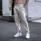 Mens Sports Workout 49%cotton 43%poylester 8%spandex Pants A-338 print logo 7