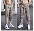 Mens Sports Workout 49%cotton 43%poylester 8%spandex Pants A-338 print logo 24