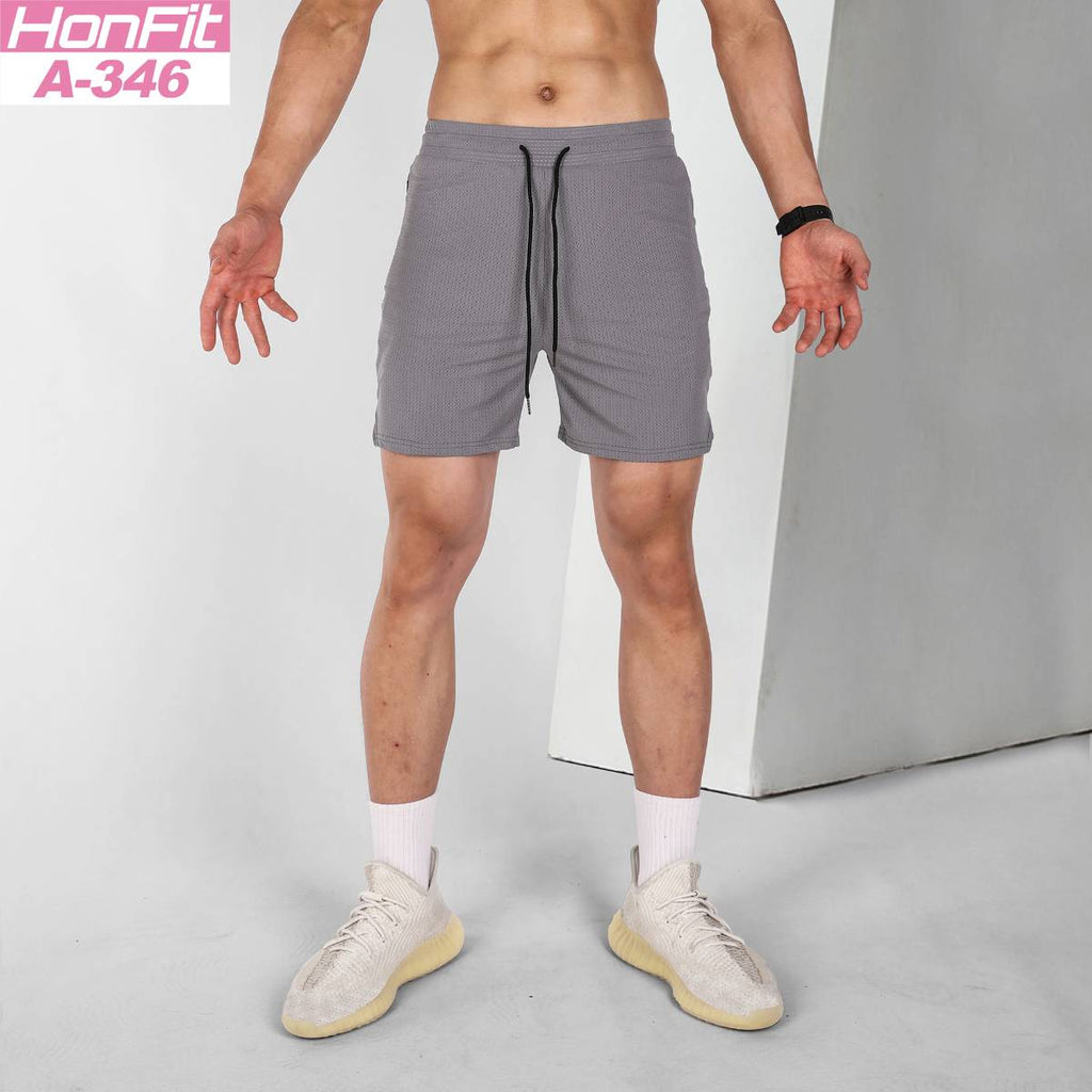 Mens Sports Running 100% polyester Shorts A-346 print logo 13
