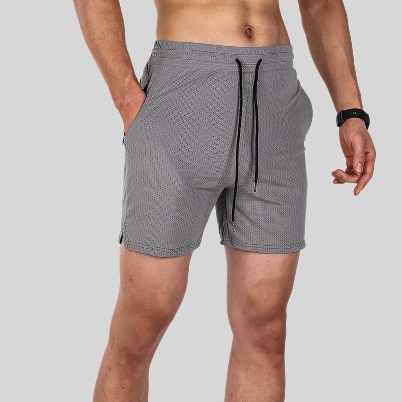 Mens Sports Running 100% polyester Shorts A-346 print logo 1
