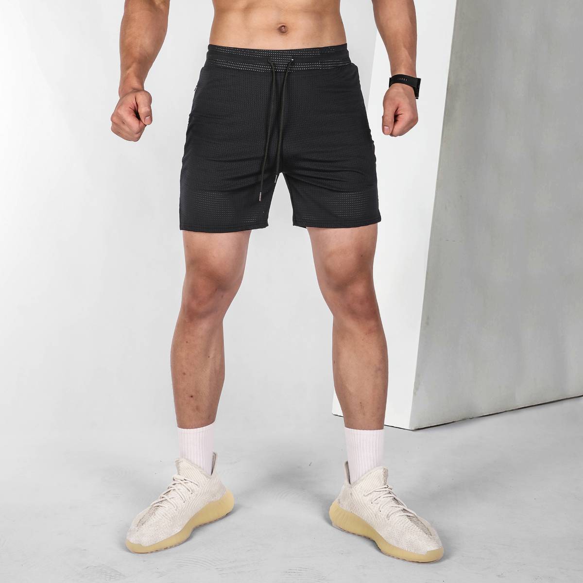 Mens Sports Running 100% polyester Shorts A-346 print logo 30