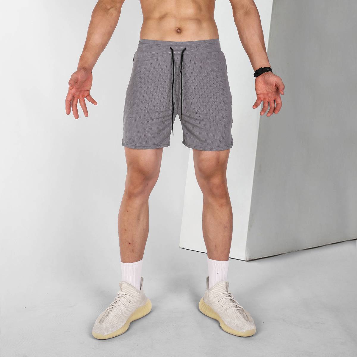 Mens Sports Running 100% polyester Shorts A-346 print logo 15