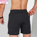 Mens Sports Running 100% polyester Shorts A-346 print logo 3