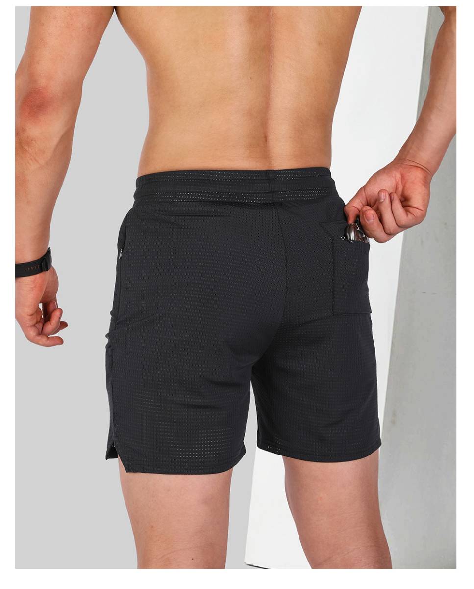 Mens Sports Running 100% polyester Shorts A-346 print logo 24