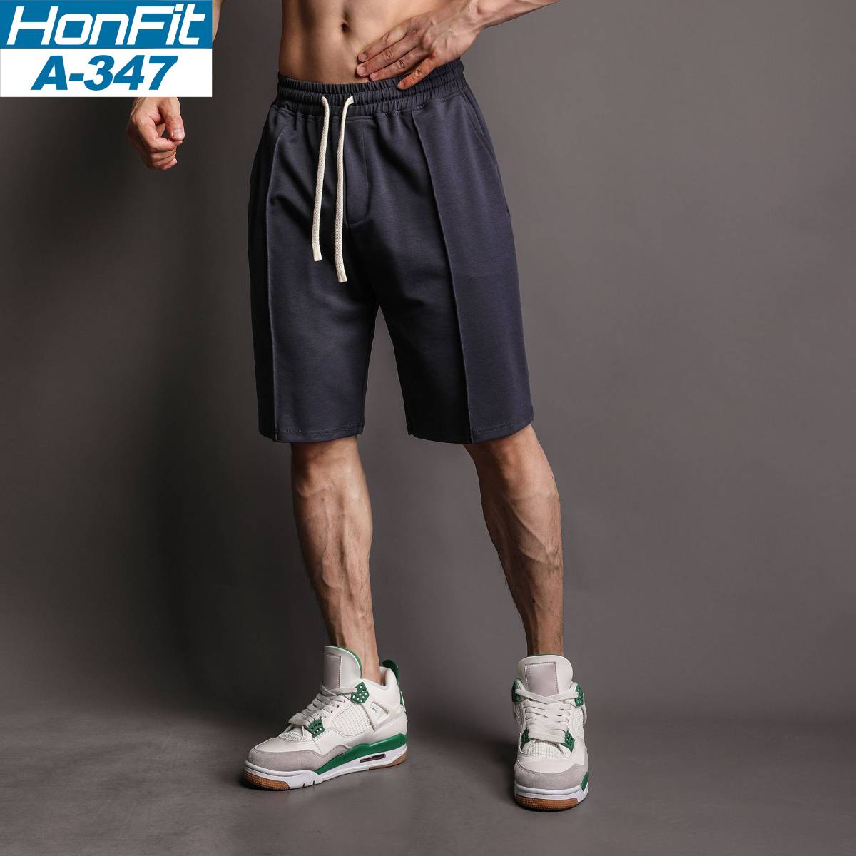 Mens Casual Sportswear 80% Cotton 20% Polyester Shorts A-347 print logo 9