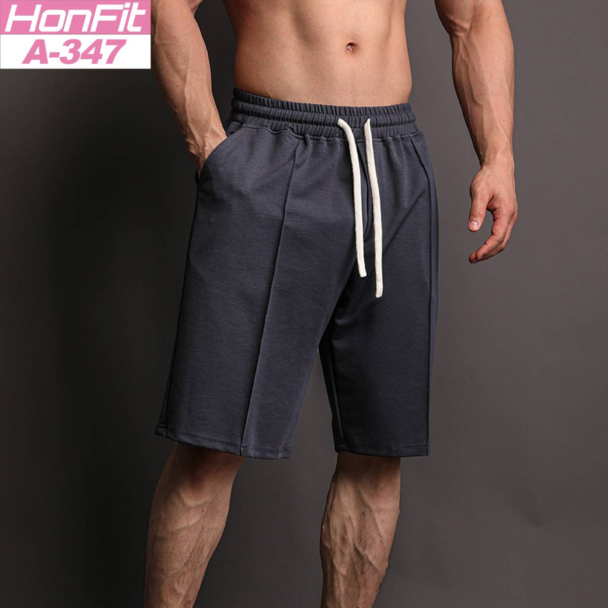 Mens Casual Sportswear 80% Cotton 20% Polyester Shorts A-347 print logo 10