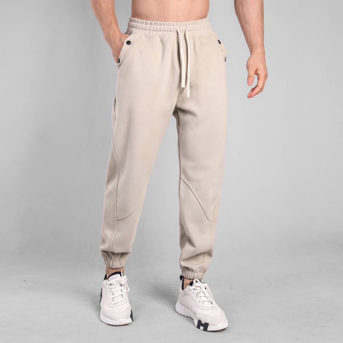 Mens Workout Jogging 70% cotton 30% polyester Pants A-373 print logo 1