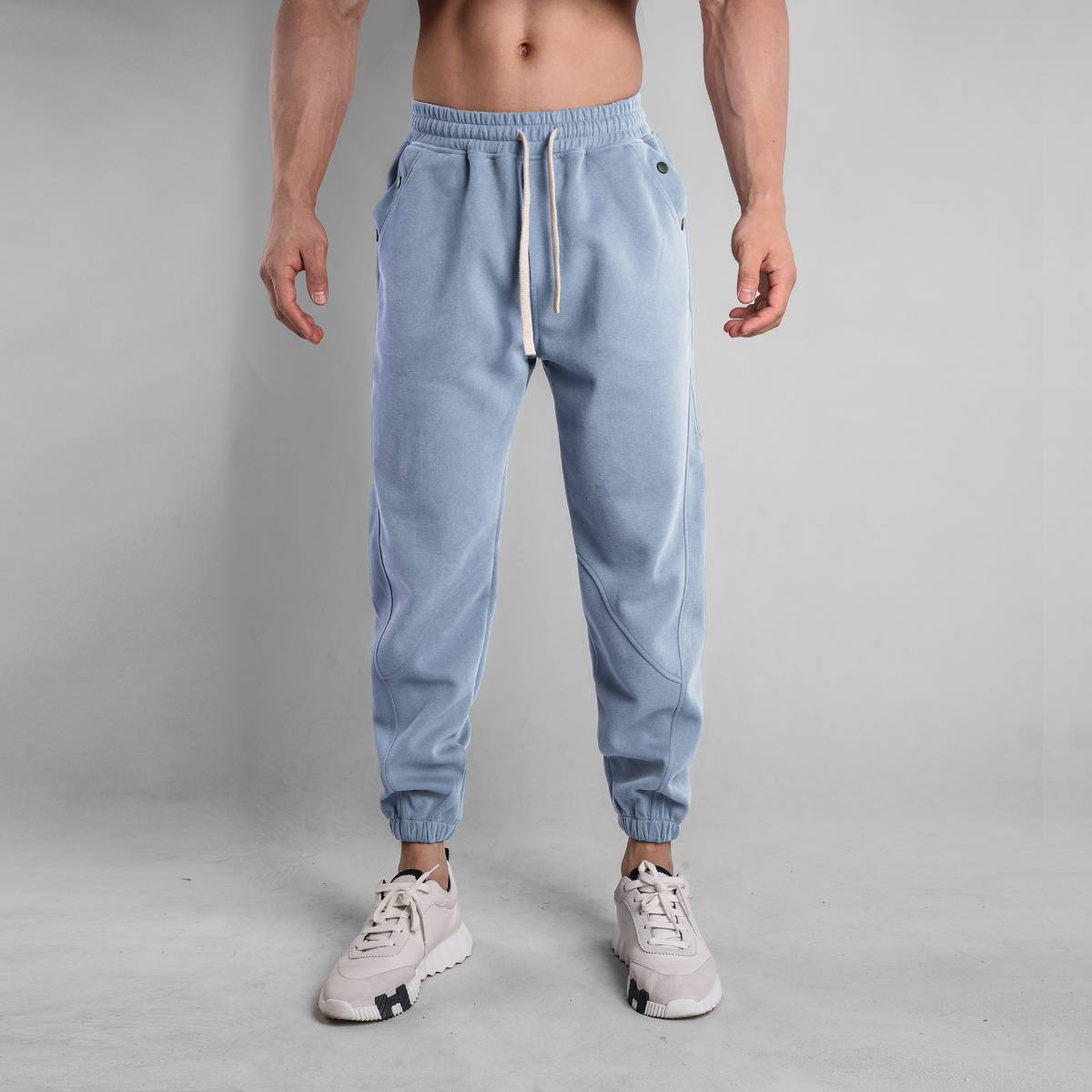 Mens Workout Jogging 70% cotton 30% polyester Pants A-373 print logo 17