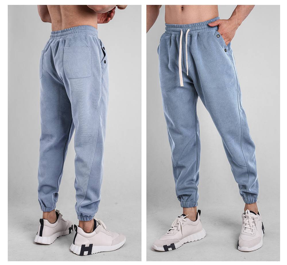 Mens Workout Jogging 70% cotton 30% polyester Pants A-373 print logo 14