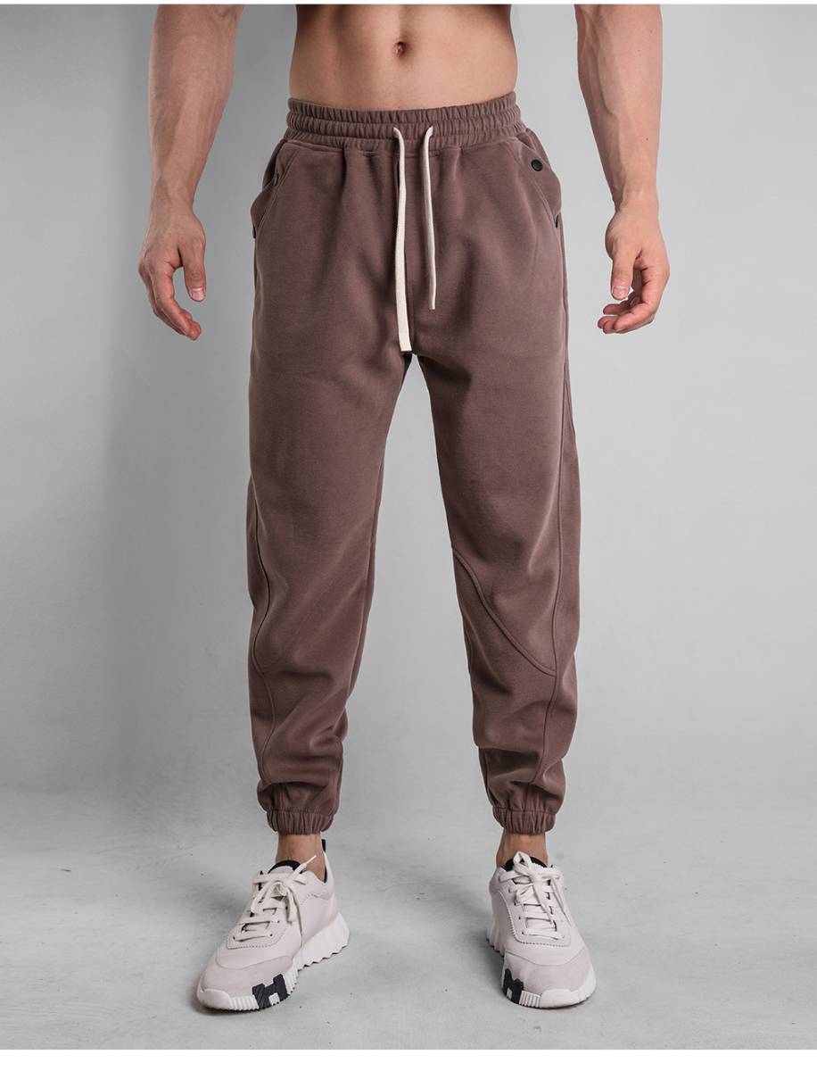 Mens Workout Jogging 70% cotton 30% polyester Pants A-373 print logo 10