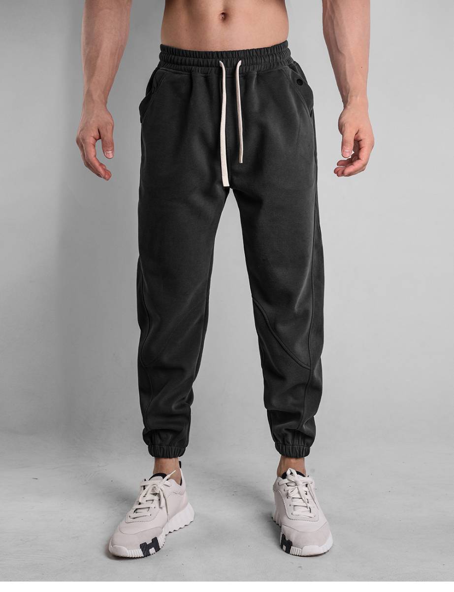 Mens Workout Jogging 70% cotton 30% polyester Pants A-373 print logo 15