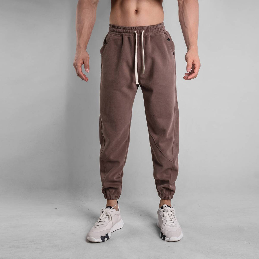 Mens Workout Jogging 70% cotton 30% polyester Pants A-373 print logo 4