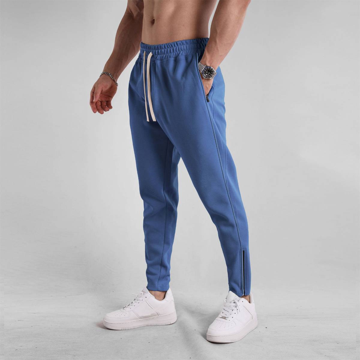 Mens Sports Joggers 70% cotton 30% polyester Pants A-381 print logo 48