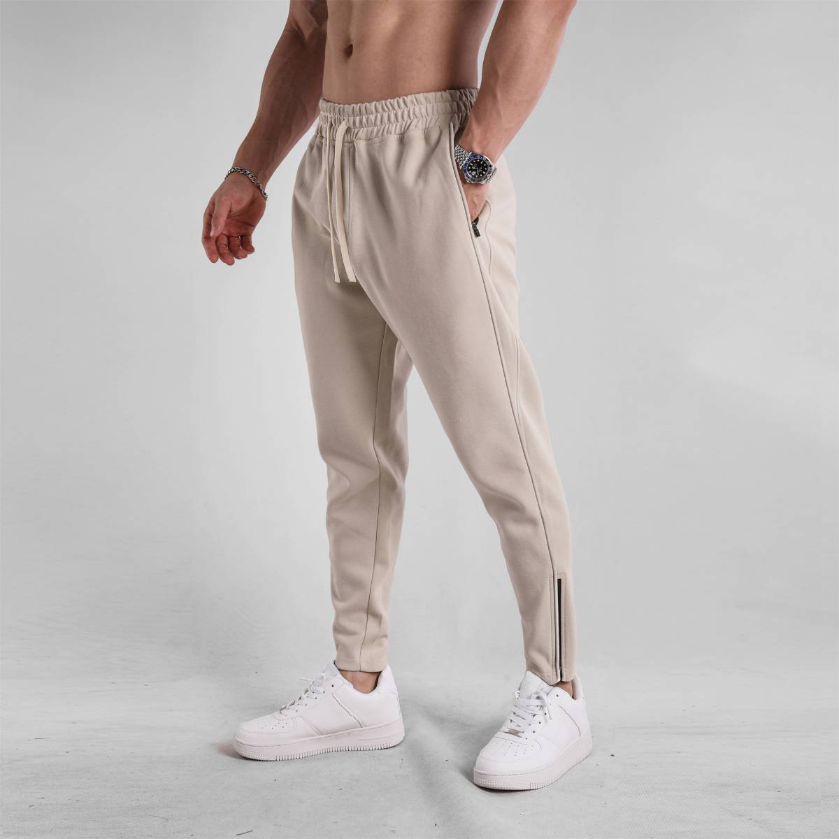 Mens Sports Joggers 70% cotton 30% polyester Pants A-381 print logo 32