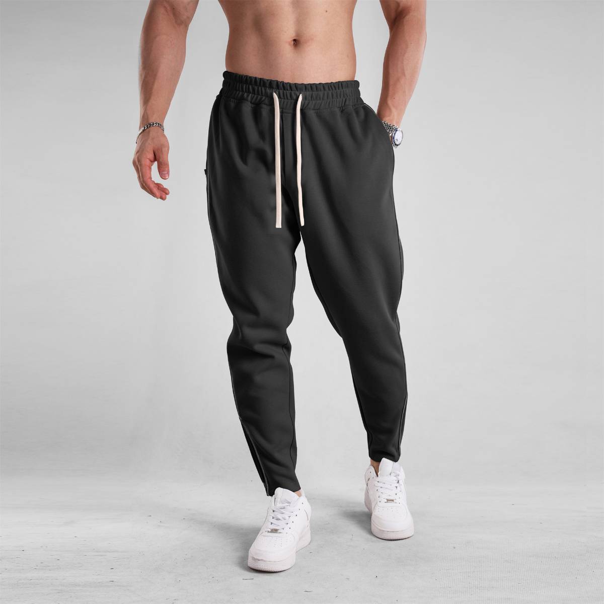 Mens Sports Joggers 70% cotton 30% polyester Pants A-381 print logo 36