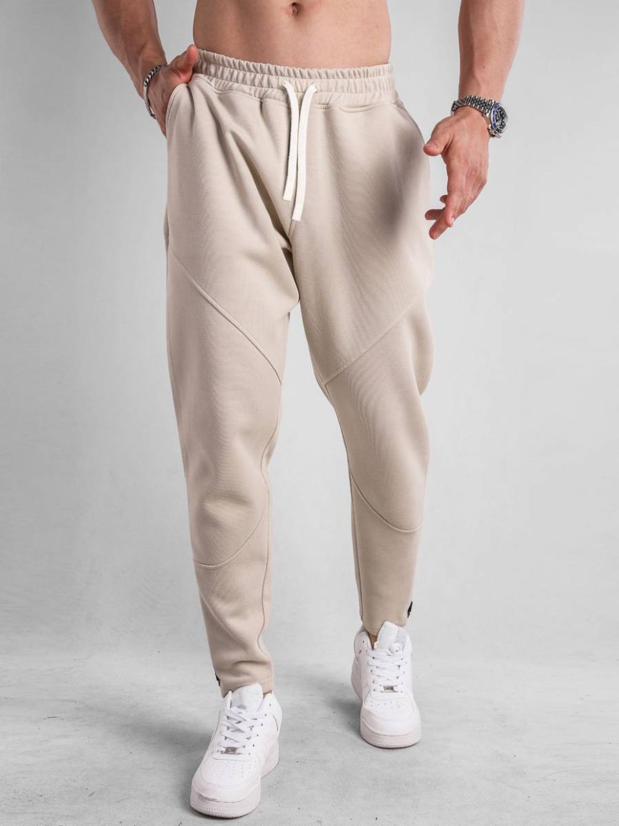 Mens Fitness Jogging 70% cotton 30% polyester Pants A-382 print logo 9
