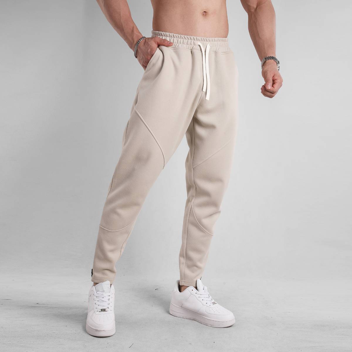 Mens Fitness Jogging 70% cotton 30% polyester Pants A-382 print logo 41