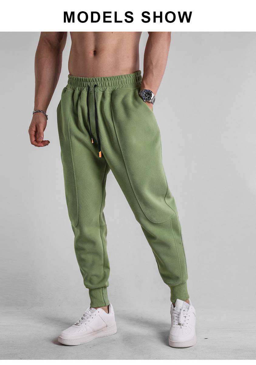 Mens Workout Training 70% cotton 30% polyester Pants A-391 print logo 17