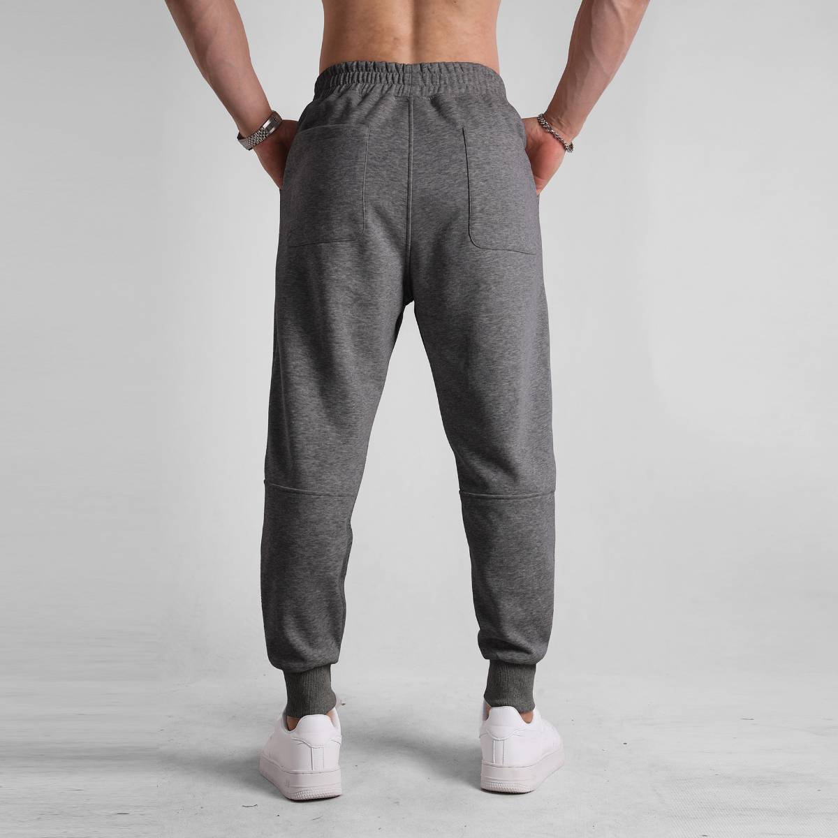 Mens Workout Training 70% cotton 30% polyester Pants A-391 print logo 2