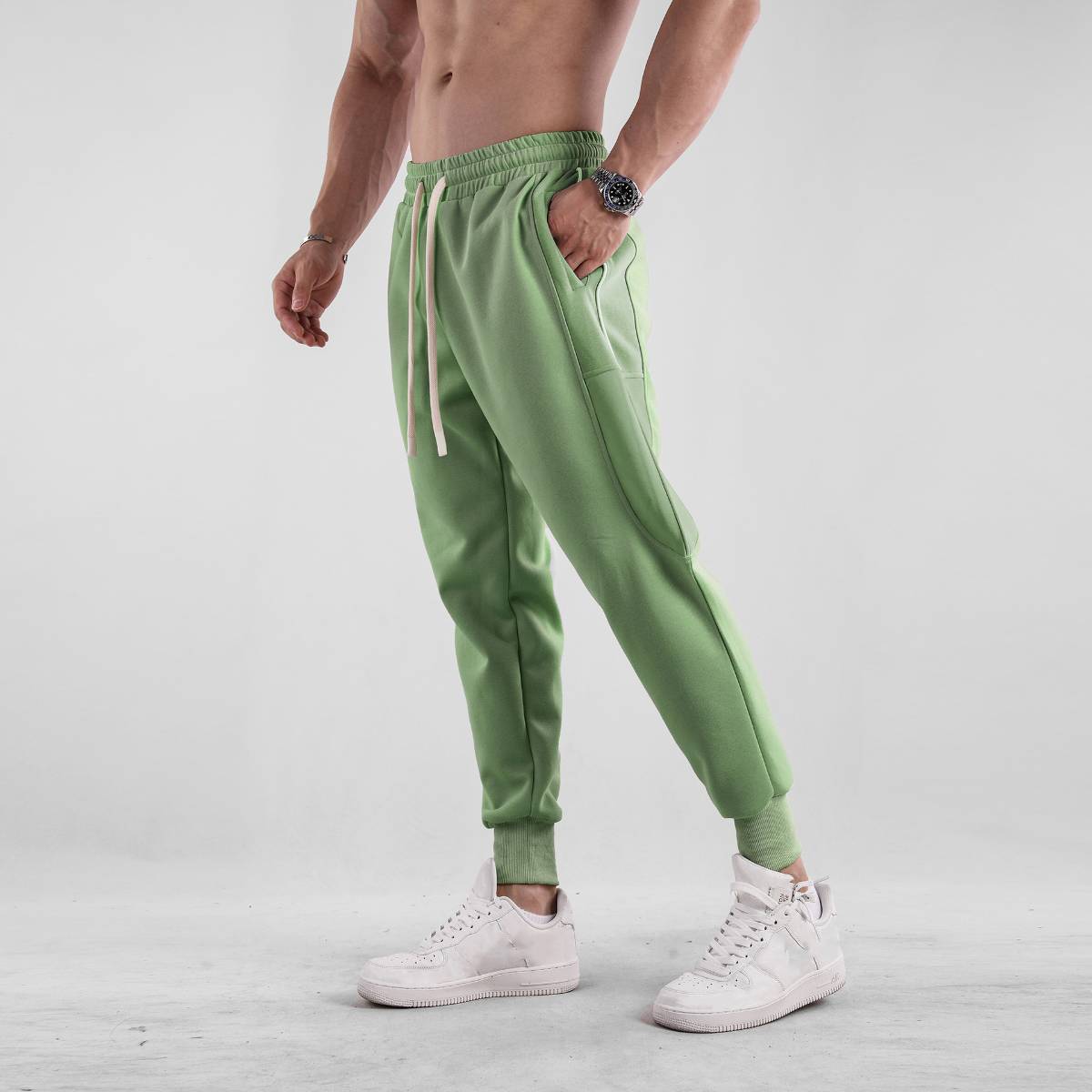Mens Sports Running 70% cotton 30% polyester Pants A-412 print logo 30