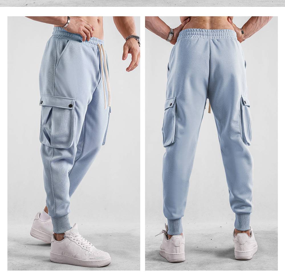 Mens Casual Cargo 70% cotton 30% polyester Pants A-419 print logo 25