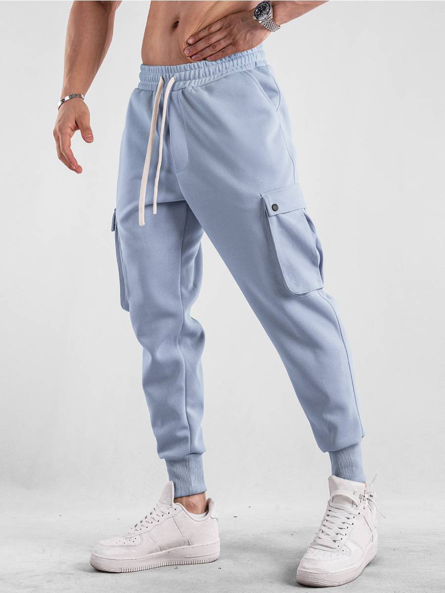 Mens Casual Cargo 70% cotton 30% polyester Pants A-419 print logo 9
