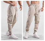 Mens Casual Cargo 70% cotton 30% polyester Pants A-419 print logo 21