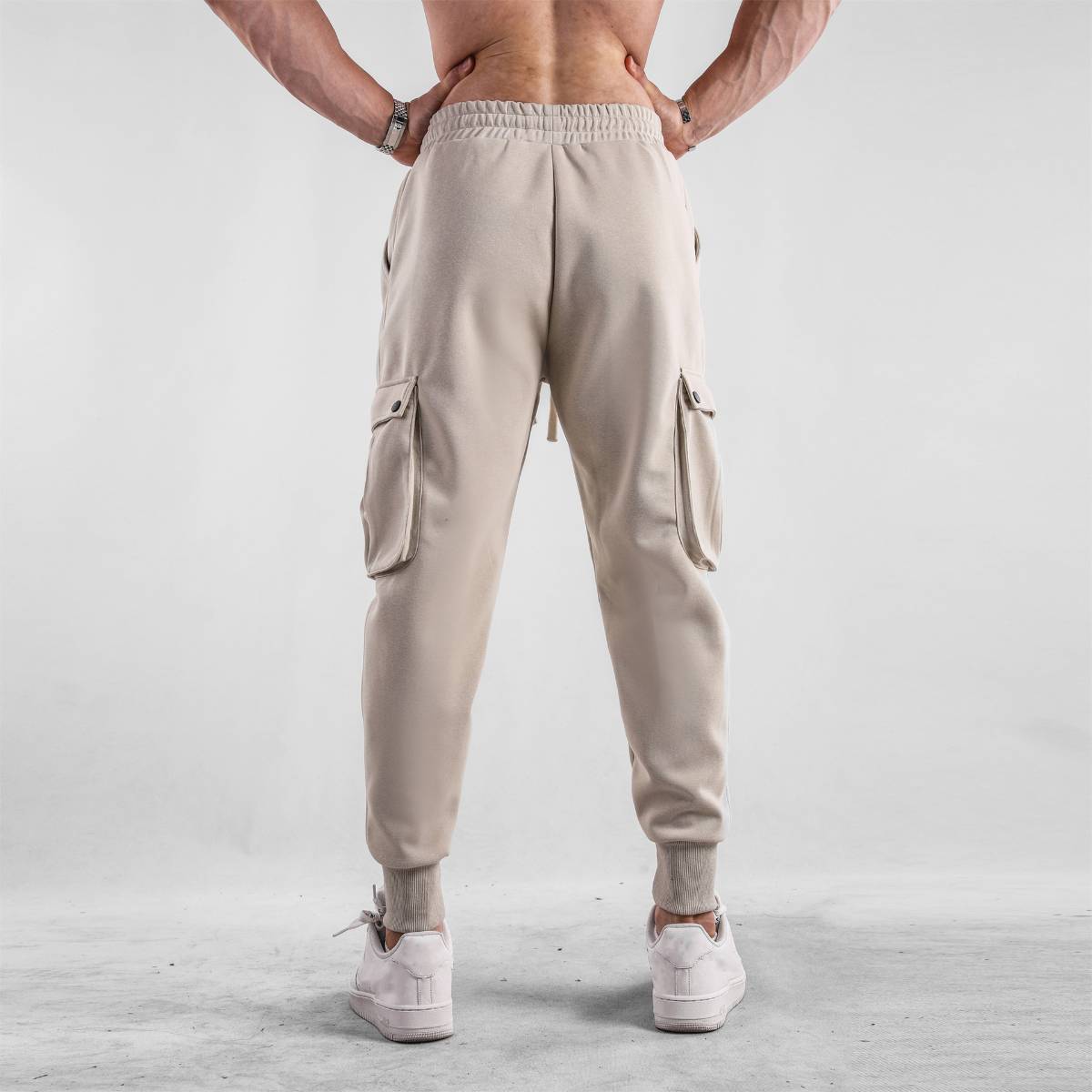 Mens Casual Cargo 70% cotton 30% polyester Pants A-419 print logo 2