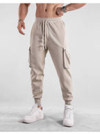 Mens Casual Cargo 70% cotton 30% polyester Pants A-419 print logo 10