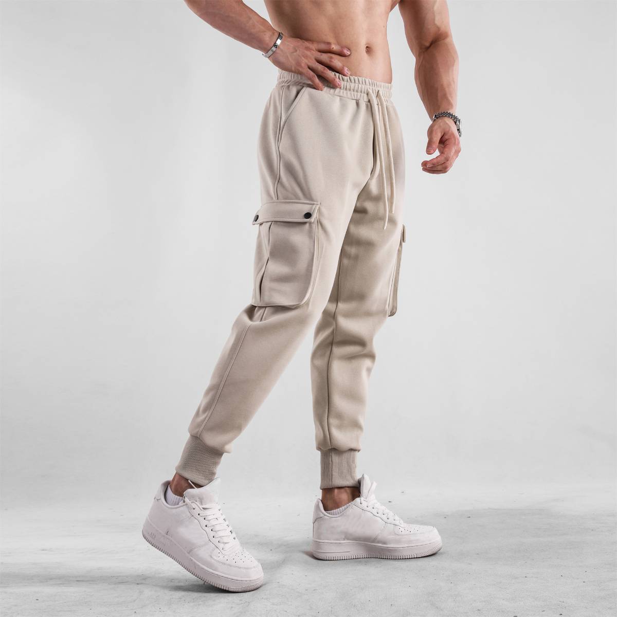 Mens Casual Cargo 70% cotton 30% polyester Pants A-419 print logo 30
