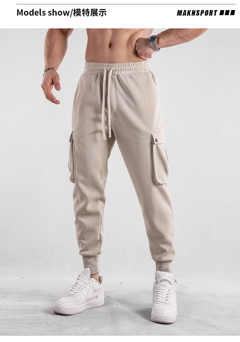 Mens Casual Cargo 70% cotton 30% polyester Pants A-419 print logo 19