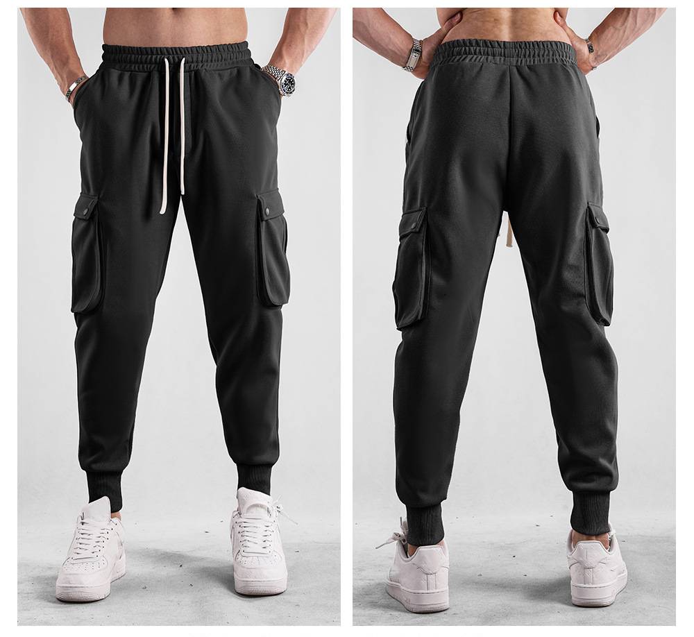 Mens Casual Cargo 70% cotton 30% polyester Pants A-419 print logo 27