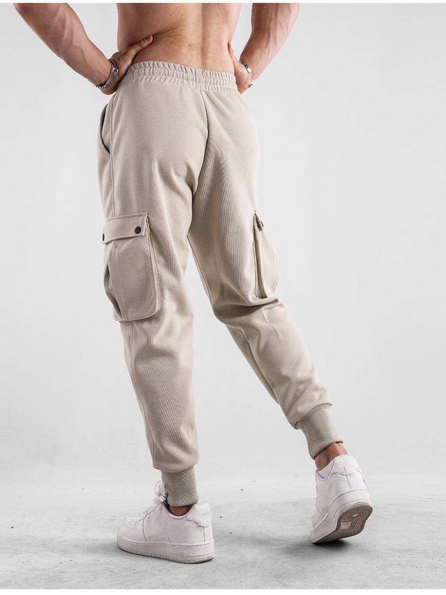 Mens Casual Cargo 70% cotton 30% polyester Pants A-419 print logo 11