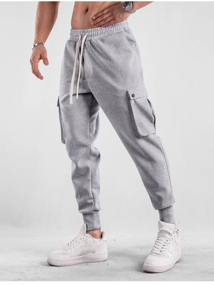 Mens Casual Cargo 70% cotton 30% polyester Pants A-419 print logo 12