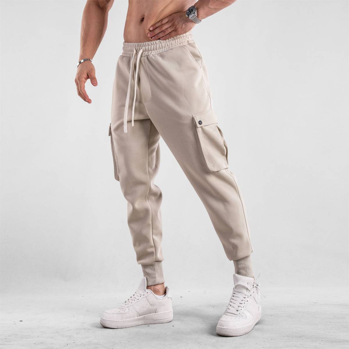Mens Casual Cargo 70% cotton 30% polyester Pants A-419 print logo 40