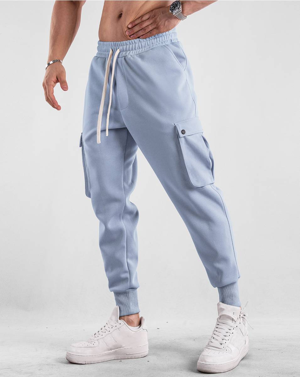 Mens Casual Cargo 70% cotton 30% polyester Pants A-419 print logo 24