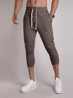 Mens Gym Fitness 80% Cotton 20% Polyester 3/4 Pants A-421 print logo 22